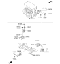 Diagram for 2012 Kia Optima Hybrid Engine Mount Bracket - 218304R000