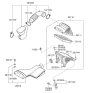 Diagram for 2012 Kia Optima Hybrid Air Filter Box - 281104R100