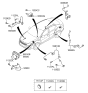 Diagram for 2013 Kia Optima Hybrid Yaw Sensor - 956302T100