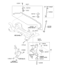 Diagram for Kia Optima Hybrid Sway Bar Bracket - 548143R000