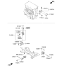 Diagram for 2008 Kia Sedona Engine Mount Bracket - 218234D501