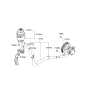 Diagram for Kia Power Steering Reservoir - 571763F200
