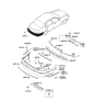 Diagram for 2007 Kia Amanti Bumper - 866113F510