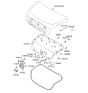 Diagram for 2007 Kia Amanti Door Striker - 812103F500