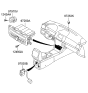 Diagram for 2008 Kia Amanti A/C Switch - 972503F70094