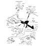 Diagram for 2007 Kia Amanti Ashtray - 845503F00594