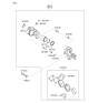 Diagram for 2008 Kia Amanti Brake Pad Set - 581013FA01