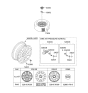 Diagram for Kia Amanti Wheel Cover - 529601D100