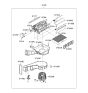 Diagram for 2008 Kia Amanti Blend Door Actuator - 971253F100