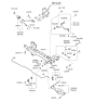 Diagram for 2012 Kia Borrego Sway Bar Bracket - 555143K000