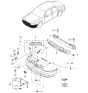 Diagram for 2000 Kia Sephia Bumper - 0K2A150030XX