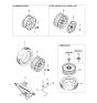 Diagram for 1997 Kia Sephia Wheel Cover - 0K20437190B