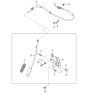 Diagram for Kia Sephia Accelerator Cable - 0K2A541660F
