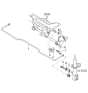 Diagram for 2000 Kia Sephia Sway Bar Bracket - 0G03028155