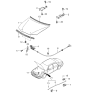 Diagram for 1999 Kia Sephia Hood Hinge - 0K2AA52410