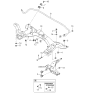 Diagram for 2000 Kia Sephia Front Cross-Member - 0K2C034800A