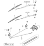 Diagram for 1998 Kia Sephia Wiper Pivot - 0K2AA67360A