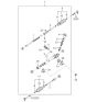 Diagram for 2001 Kia Sephia Rack And Pinion - 0K2A132110