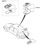 Diagram for 2001 Kia Sephia Dome Light - 0K9B051310A06