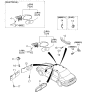 Diagram for Kia Sephia Car Mirror - 0K2A169180XX