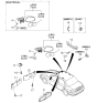 Diagram for 2000 Kia Sephia Car Mirror - 0K2A169180XX