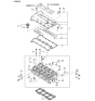 Diagram for 2001 Kia Sephia Valve Cover Gasket - 0K24710235B