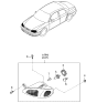 Diagram for 1997 Kia Sephia Headlight Cover - 0K2A151036