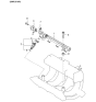 Diagram for Kia Sephia Fuel Injector - 0K2A513250