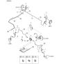 Diagram for 2001 Kia Spectra Brake Line - 0K2A343810