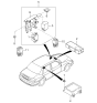 Diagram for 1998 Kia Sephia Air Bag Control Module - 0K2AA677F0A