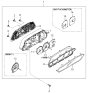 Diagram for 2001 Kia Sephia Instrument Cluster - 0K2AA55430F