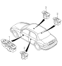 Diagram for Kia Sephia Power Window Switch - 0K2A266380D