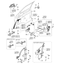 Diagram for 1997 Kia Sephia Door Lock Cylinder - 0K2AA58310