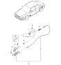 Diagram for 2001 Kia Sephia Fuel Door Release Cable - 0K2A156880