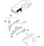 Diagram for 1999 Kia Sephia Fender - 0K2AA52111