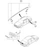 Diagram for 2000 Kia Sephia Emblem - 0K2AA51739