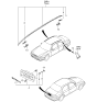 Diagram for 2001 Kia Sephia Emblem - 0K2AA51739