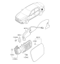 Diagram for Kia Cadenza Fuel Door - 69510F6000