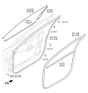 Diagram for Kia Cadenza Door Seal - 82110F6000