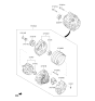 Diagram for 2017 Kia Cadenza Timing Belt Idler Pulley - 252863LAA0