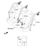 Diagram for 2020 Kia Cadenza Seat Belt - 89850F6500WK