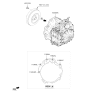 Diagram for 2018 Kia Cadenza Transmission Assembly - 450004G110