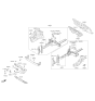 Diagram for 2019 Kia Cadenza Radiator Support - 64100F6000