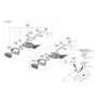 Diagram for 2019 Kia Cadenza Mirror Cover - 87616F6000