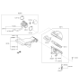 Diagram for Kia Cadenza Air Filter Box - 28115F6200