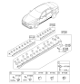 Diagram for 2018 Kia Cadenza Door Moldings - 87721F6000