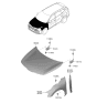 Diagram for 2023 Kia Sportage Hood - 66400P1000