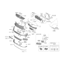 Diagram for Kia Sportage Grille - 86350P1000