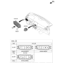 Diagram for 2020 Kia Niro Hazard Warning Switch - 93790G5000