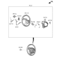 Diagram for 2021 Kia Niro Steering Wheel - 56100G5650DX3